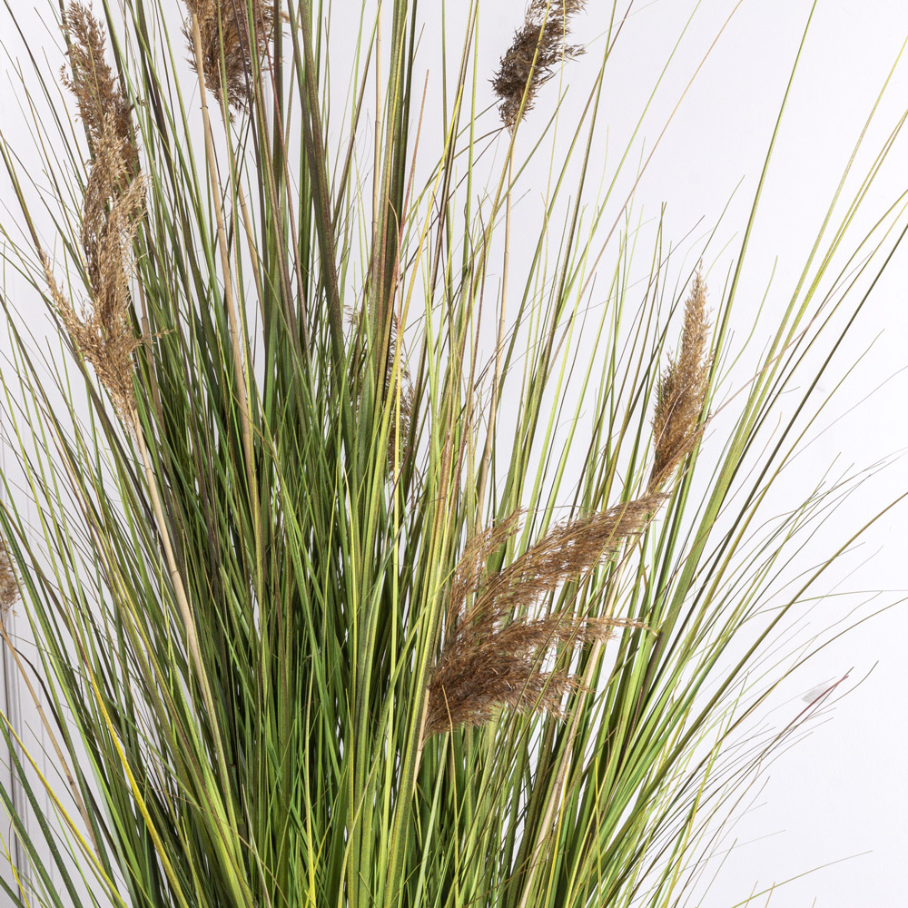 К351-3(з) Трава Осока искусственная h200см на кочке из мха d50см, желто-зеленая_1