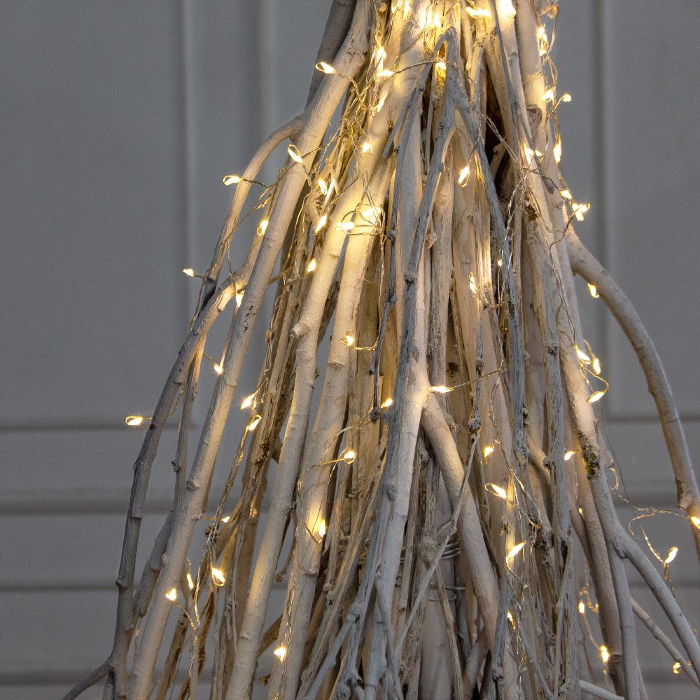 170/РН/СВ03т(Пр)(F) Ель в скандиновском стиле с гирляндой Роса h170см, белая_5