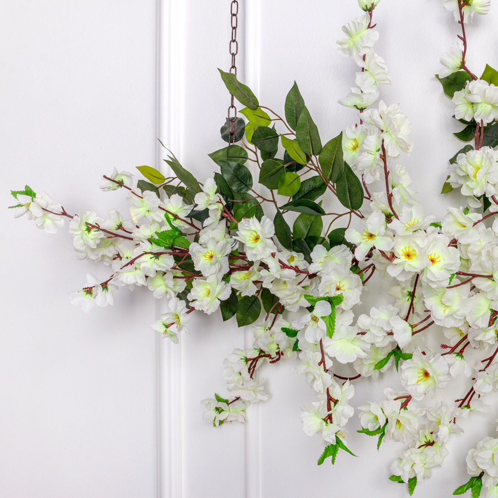 Л72 Лиана искусственная с Сакурой L100см, белая_25