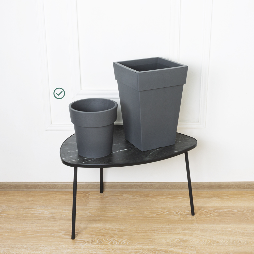 707/К2702/М3166(Fix) Кашпо Тубус d25см, h25см, 5л, графит_2