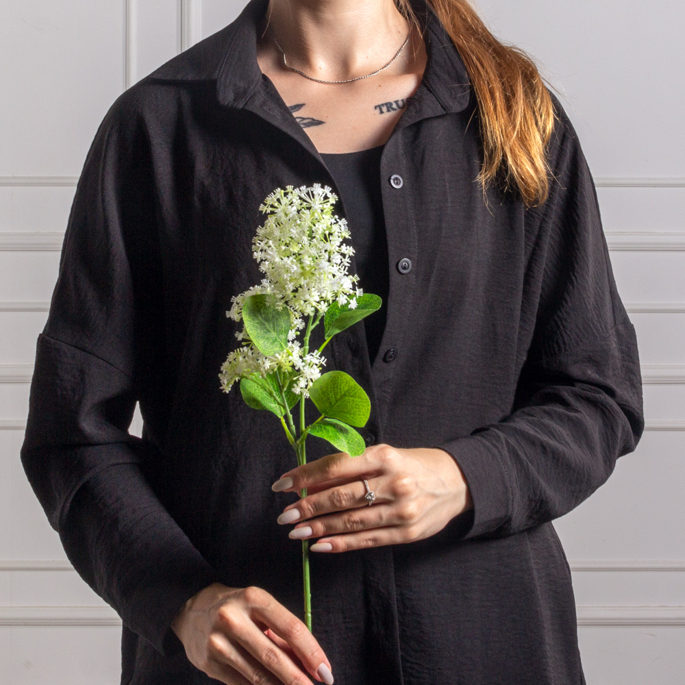 7141/0443-06/23Р(F) Калина цветущая искусственная ветка, h53см, белая, пластик_4