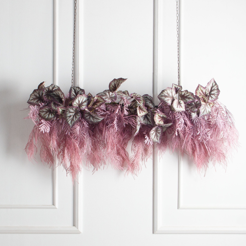 Л12-1(F) Лиана искусственная с Бегонией L100см, лиловая_1