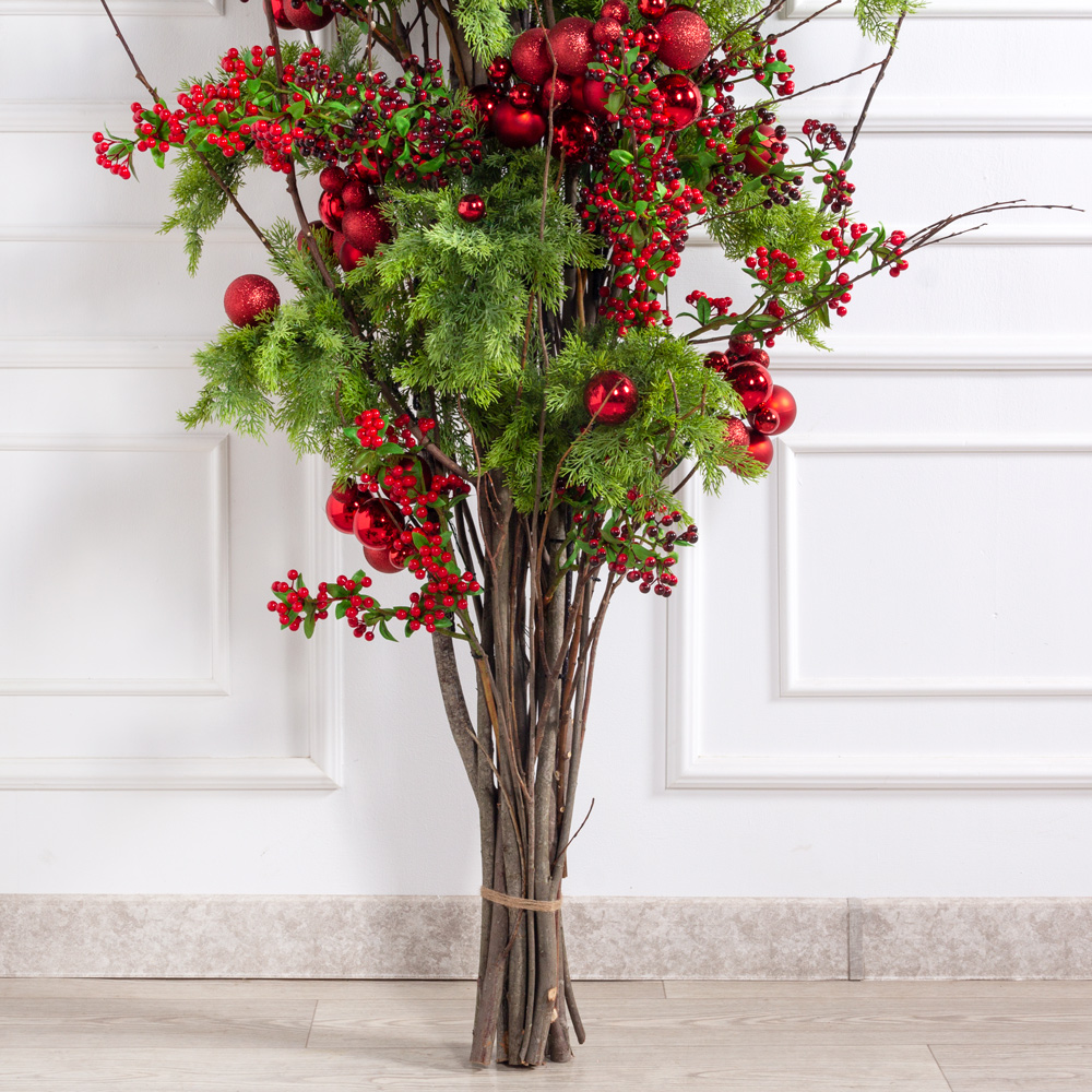 ДЛ148(Пр)(F) Декор входной группы хвойный L100см на прутьях_2