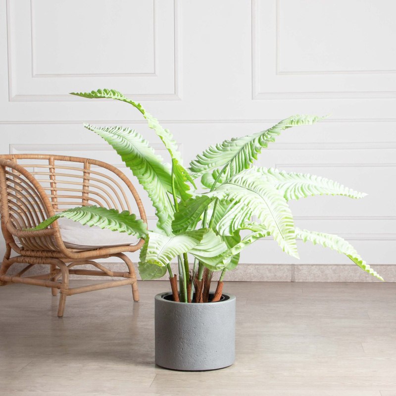 110/К/408-1(з)(F) Каладиум искусственный куст h110см (плотный силикон) мята_1