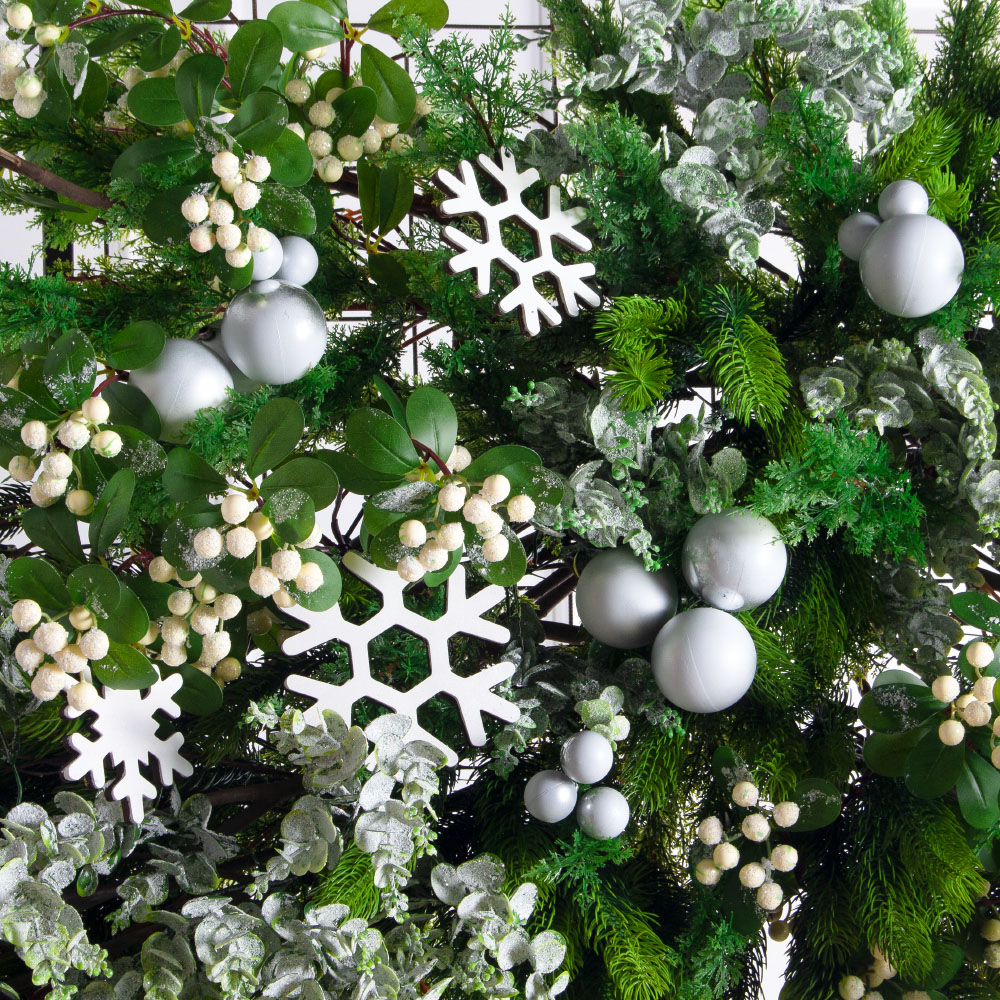 ДЛ191(Пр)(Fix)(F)Декор вход.группы h210см н/прутьях, прист.с белыми шарами_4