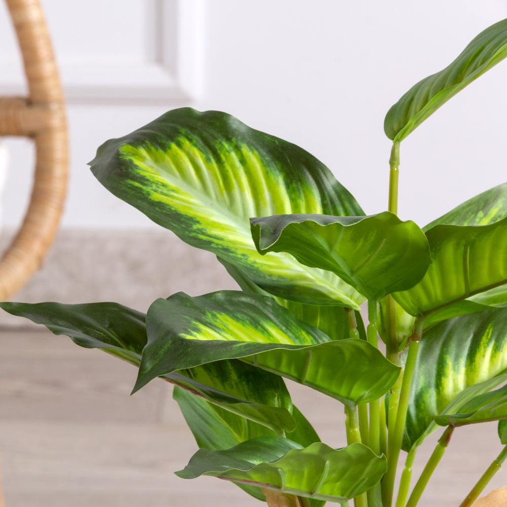 ЦС165(F) Калатея искусственная светлая в кашпо d11см_1