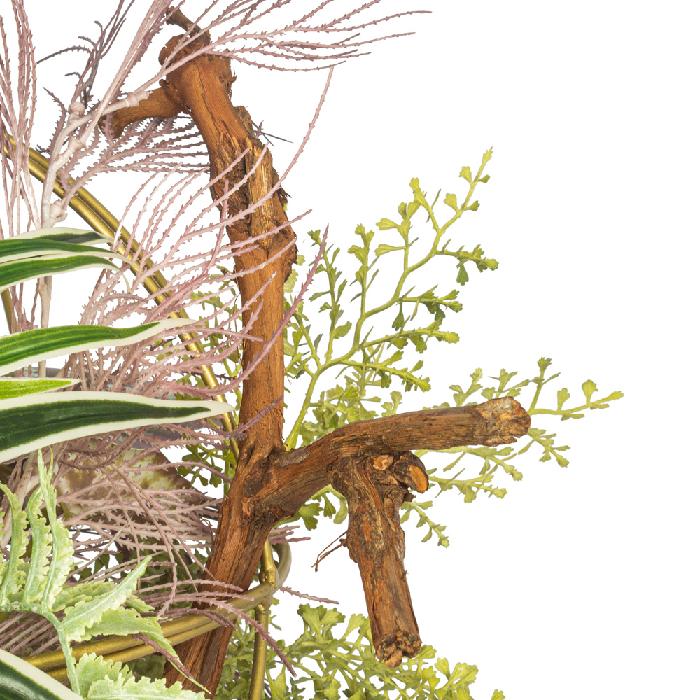 КМП9 Композиция искусственная на подвесном мет/шаре (латунь) d30см_2