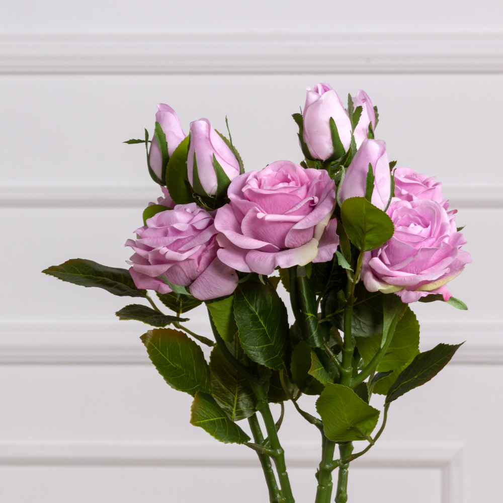 7141А/0443-18/8Р Роза искусственная 1 голова d9см, 1 бутон, h53см, сиреневая (латекс)_1