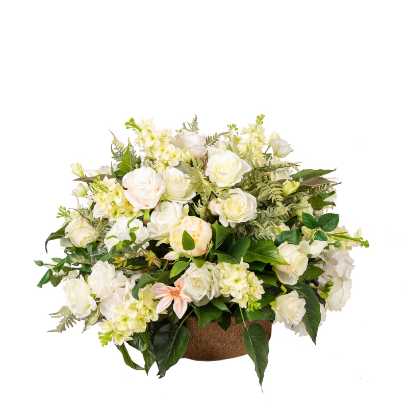 К343(з.) Композиция цветочная d65; h60см