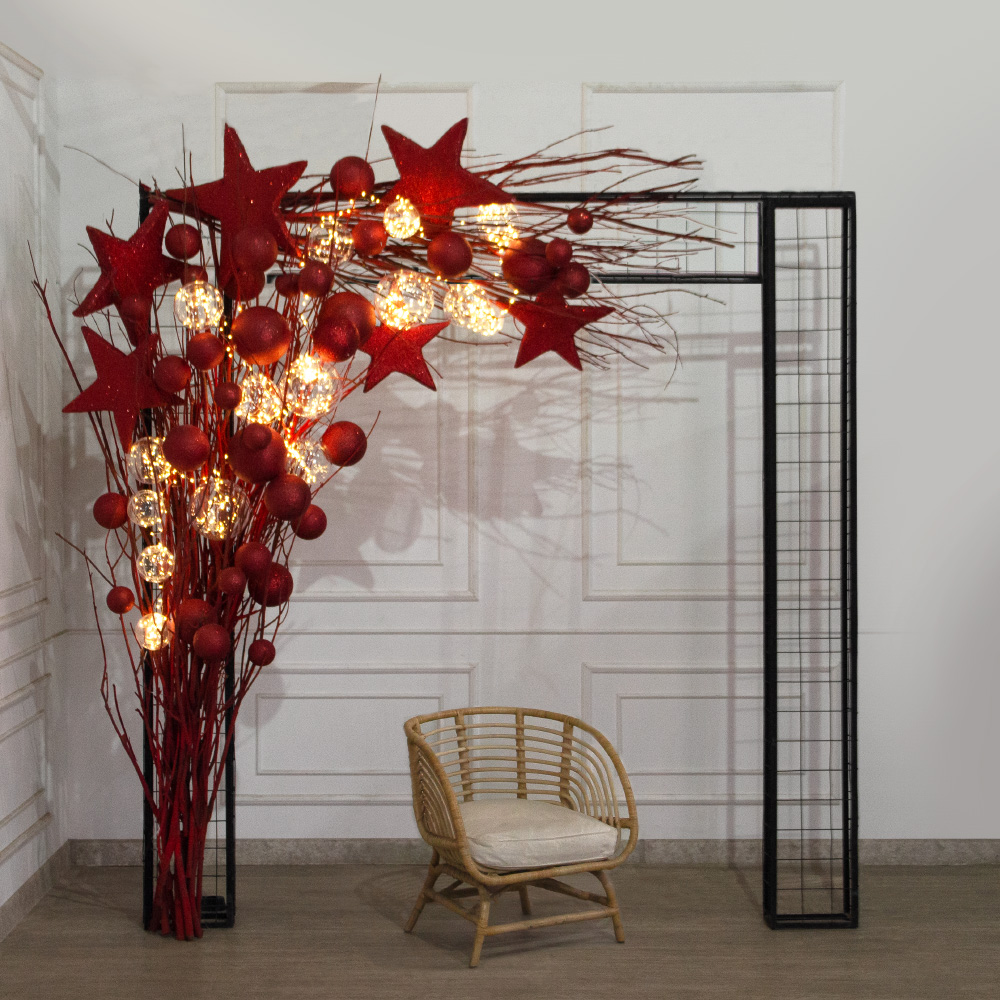 ДЛ186(Пр)(Fix)(F)Декор вход.группы h290см н/прутьях, прист.с красными звездами_4