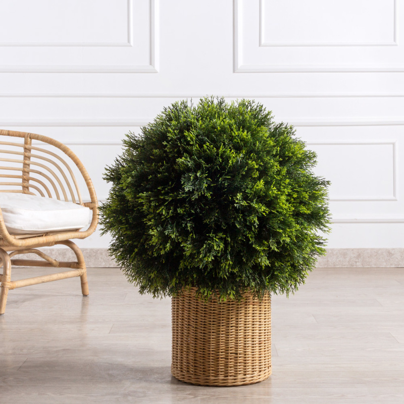 060/Ш/146(F) Туя искусственная шар Люкс для улицы h75см, d60см