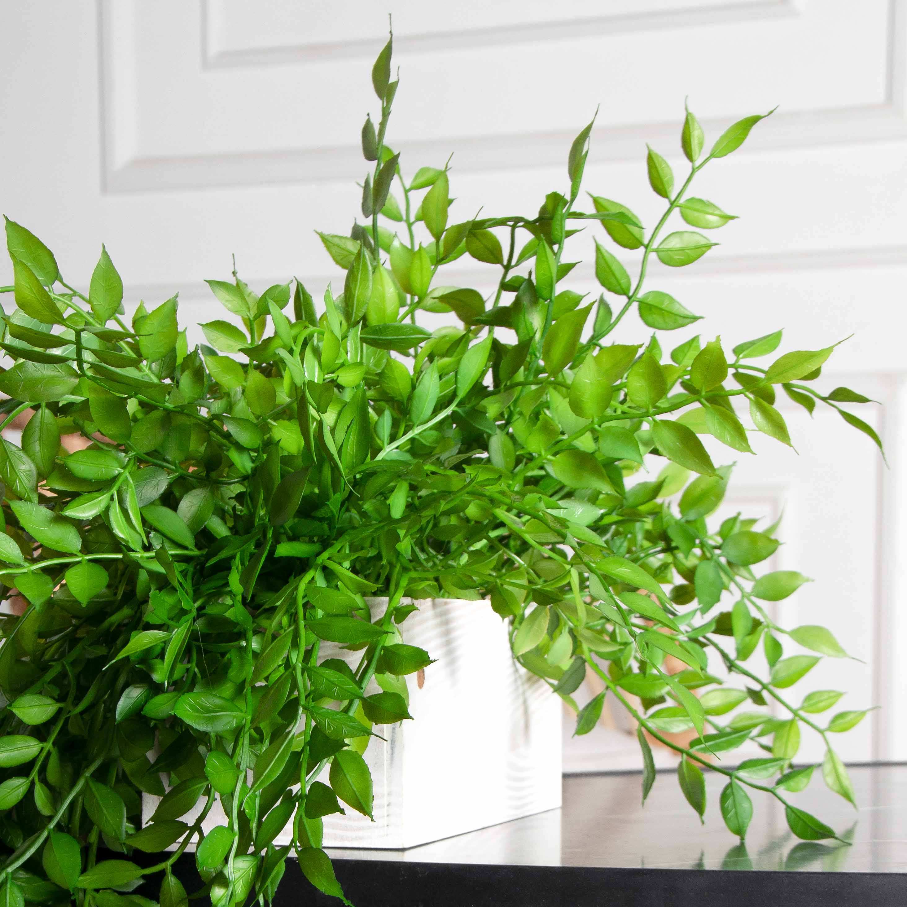 ТДЯ127(F) Даксин искусственный ампельный в деревянном бежевом ящике 20х9х8см_3