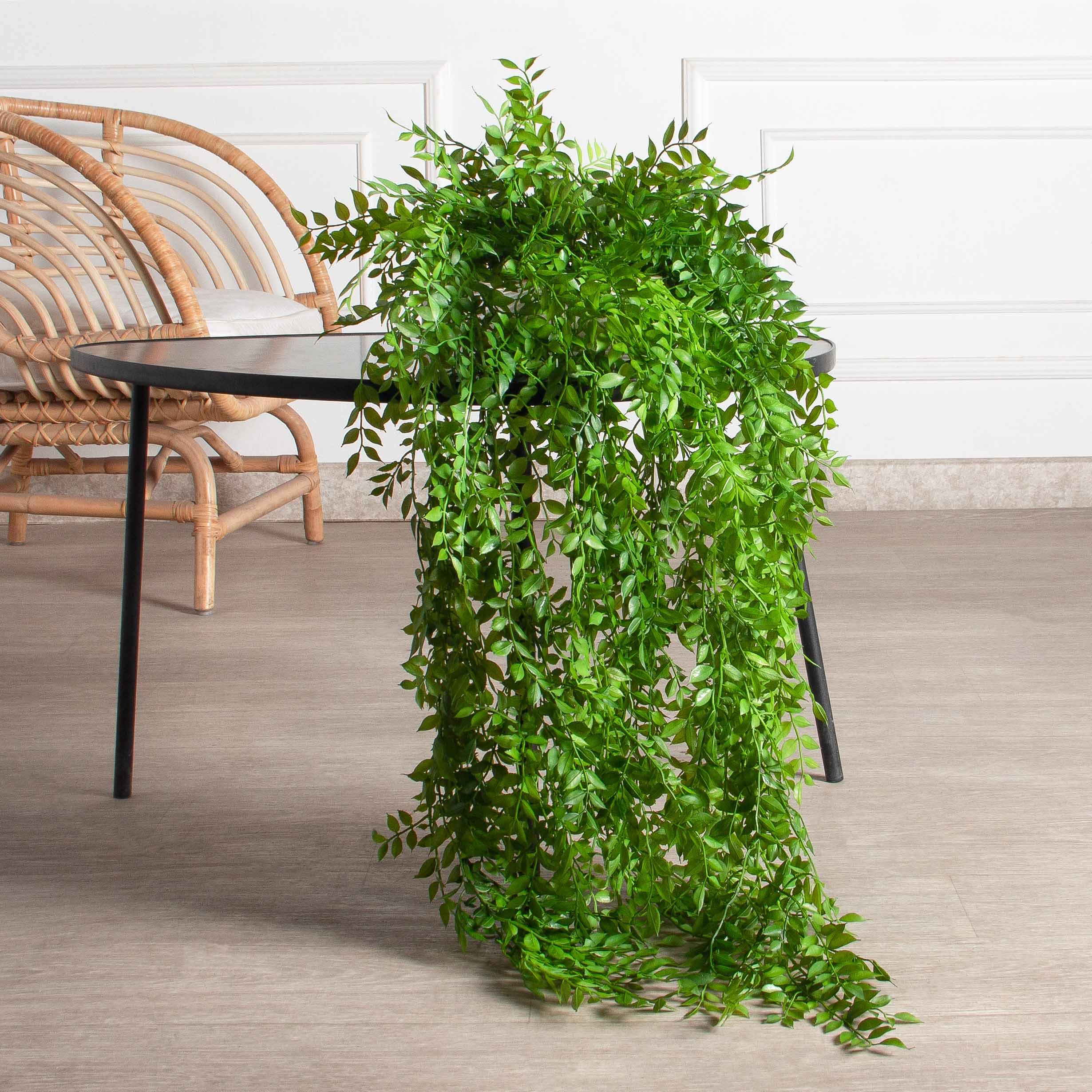 ТДЯ127(F) Даксин искусственный ампельный в деревянном бежевом ящике 20х9х8см_2