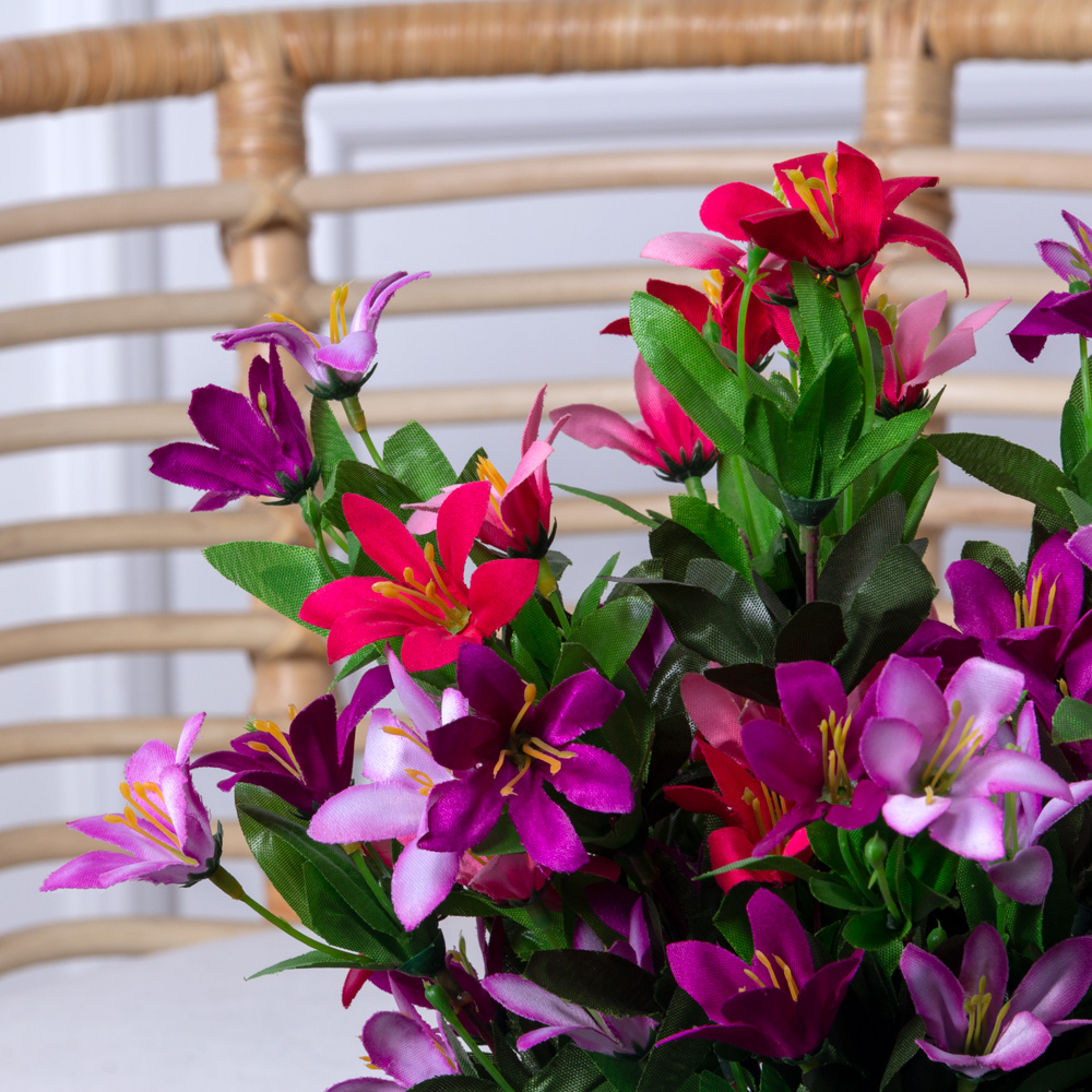 ЦС109(з) Колокольчики искусственные микс h20см в кашпо d11см_999