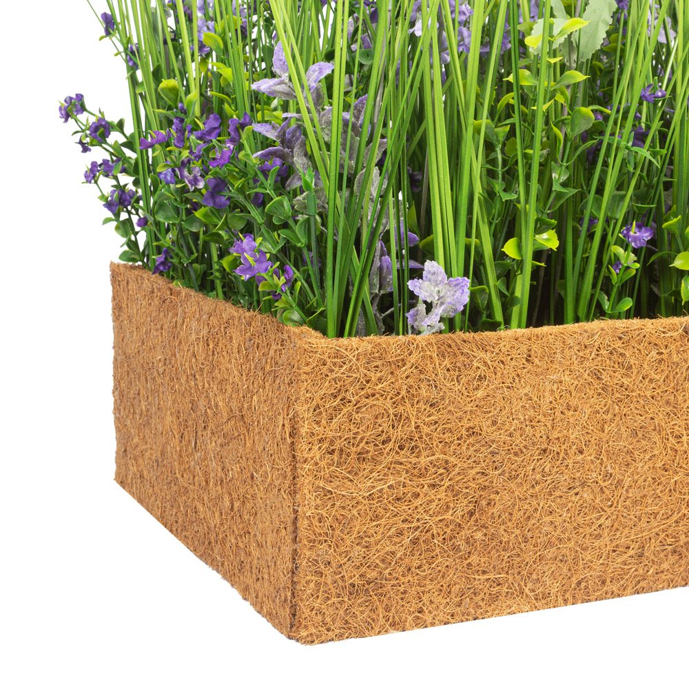 Б007(з.) Лаванда искусственная в кокосовом боксе 100х30х12см_2