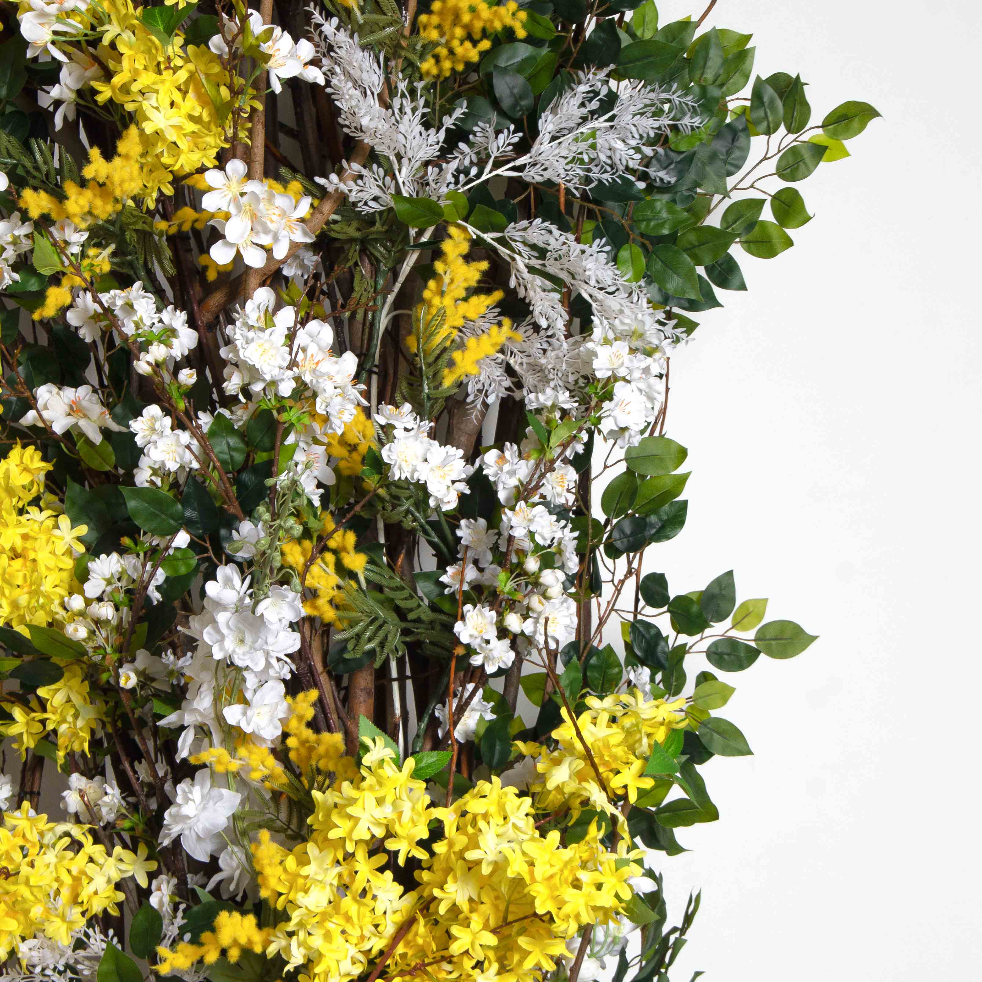 ДЛ159-1(з)(F) Декор входной группы цветочный h 380 см на стволах, пристенный(ширина 140см)_7