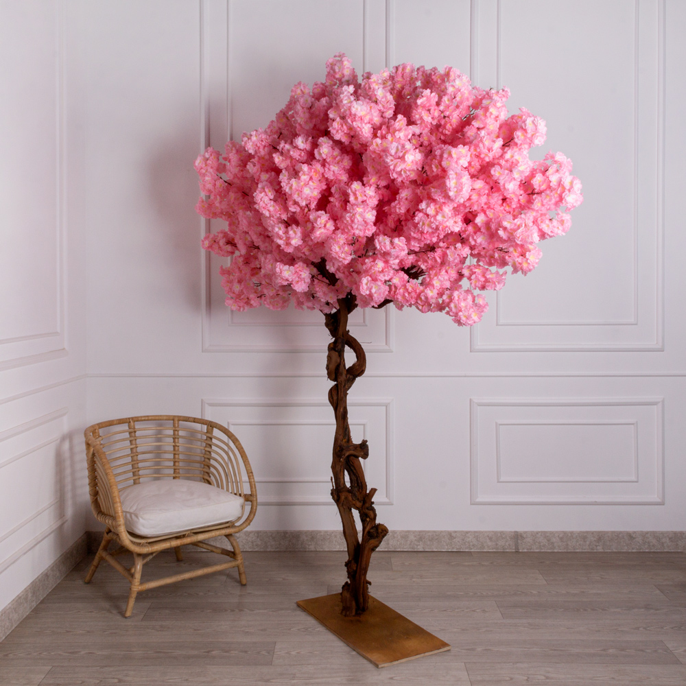 230/ОС/225-1(з)(F) Сакура Элит искусственная пристенная h230см, розовая_1