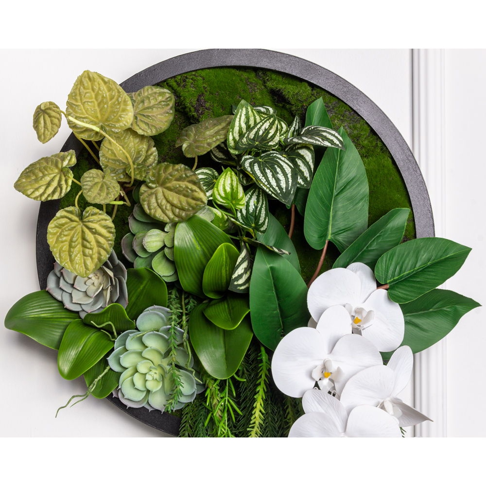 ФП04-4(з) Фитопанно искусственное с орхидеей, d45см_4