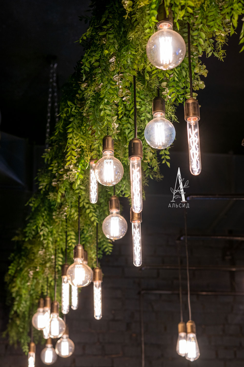 Л32 Лиана искусственная с ампельным аспарагусом L100см, свес 270см_6