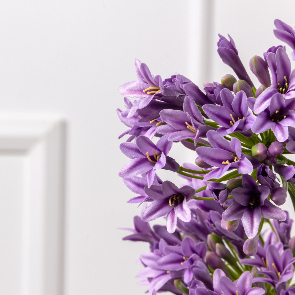 7141А/0443-11/8Р Агапантус искусственный зонтичный h75см, сиреневый_2