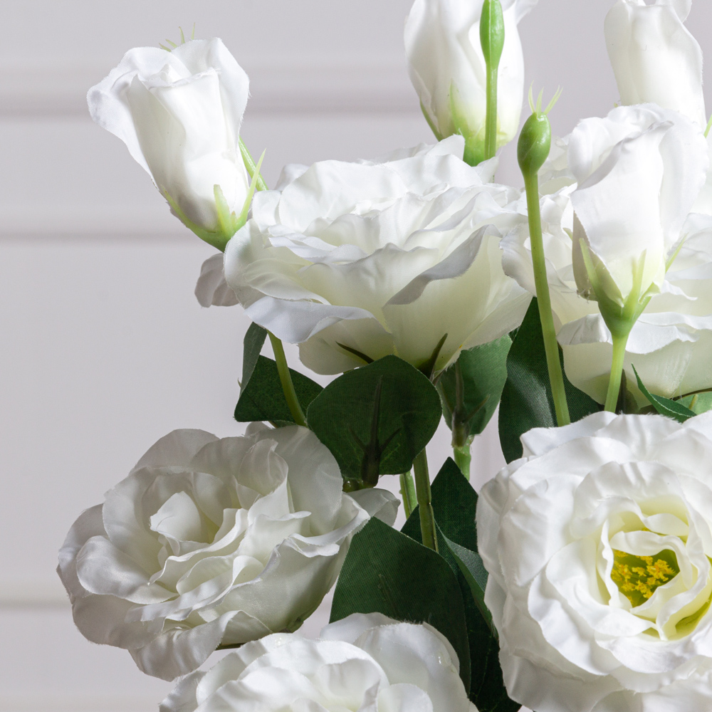 7141А/9149-04/23(F) Эустома искусственная 2 головы, 1 бутон,  h67см,  белая_1