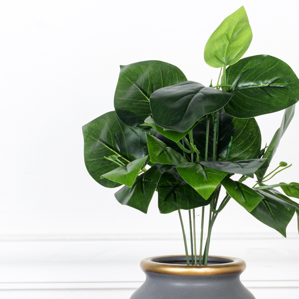 7143/А2785-101 Сциндапсус искусственный куст 7 частей h39см, зеленый (латекс)_1