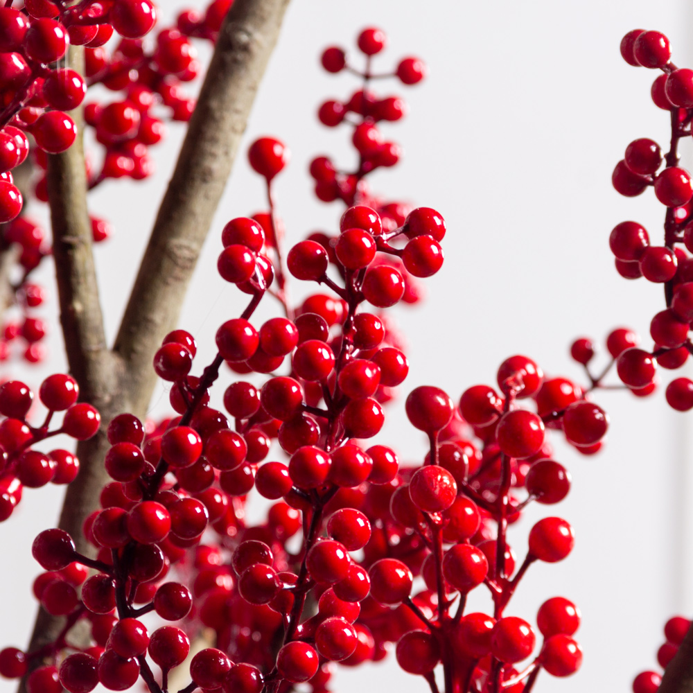 200/РН/621(з)(F) Дерево искусственное с ягодами h200см d150-160см, красное _4