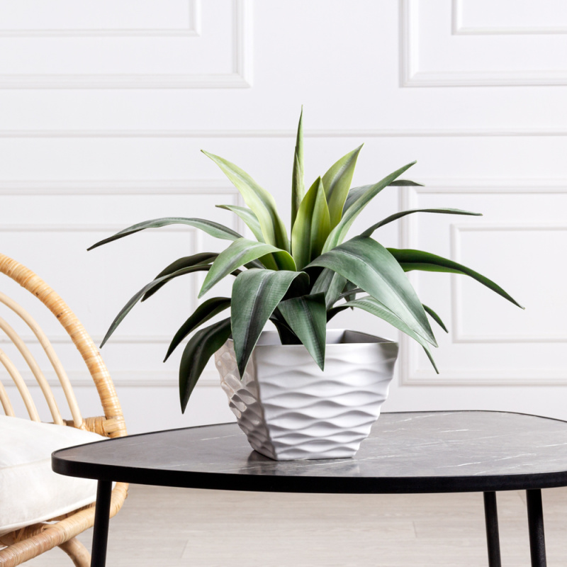 ЦС97(F) Агава гигант искусственная в квадратном кашпо_1