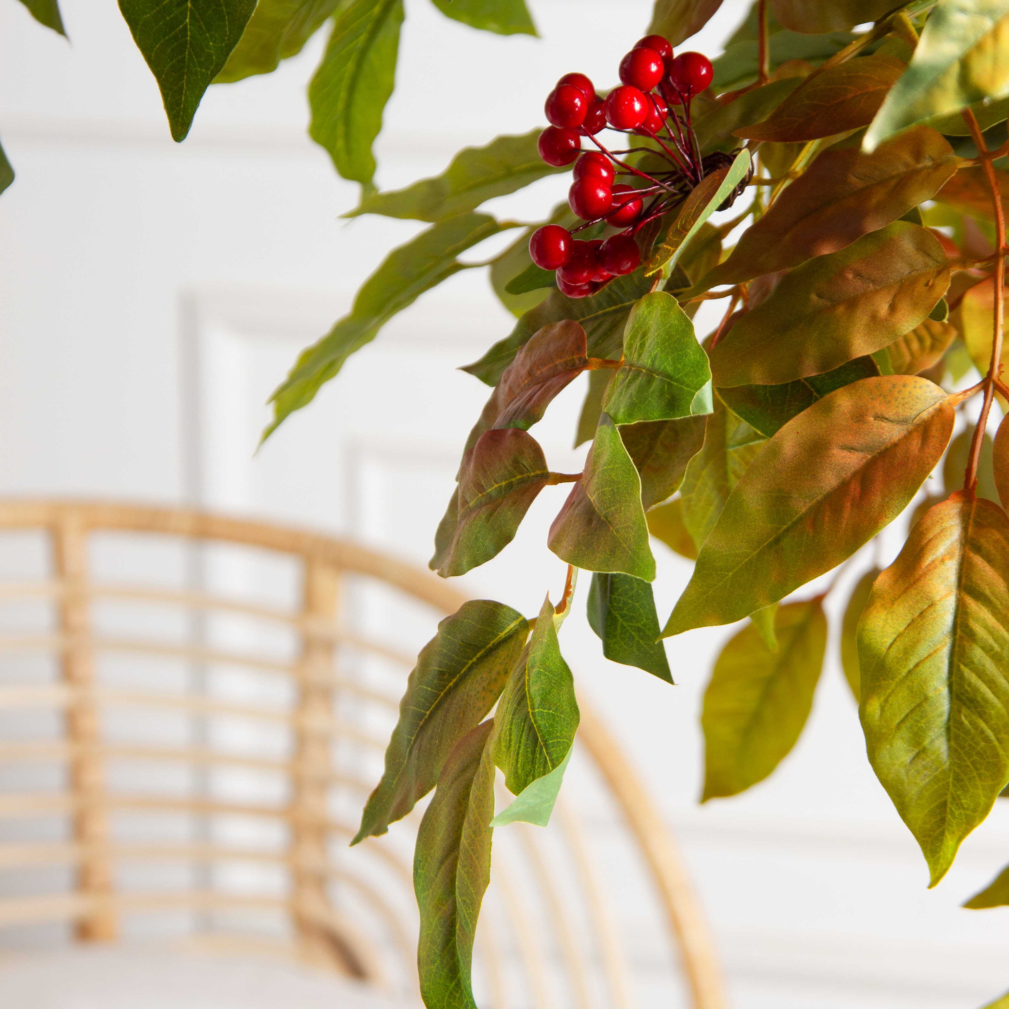 200/РН/424/50-1(з) Рябина искусственная осенняя с плодами h200см(латекс) на основании_3