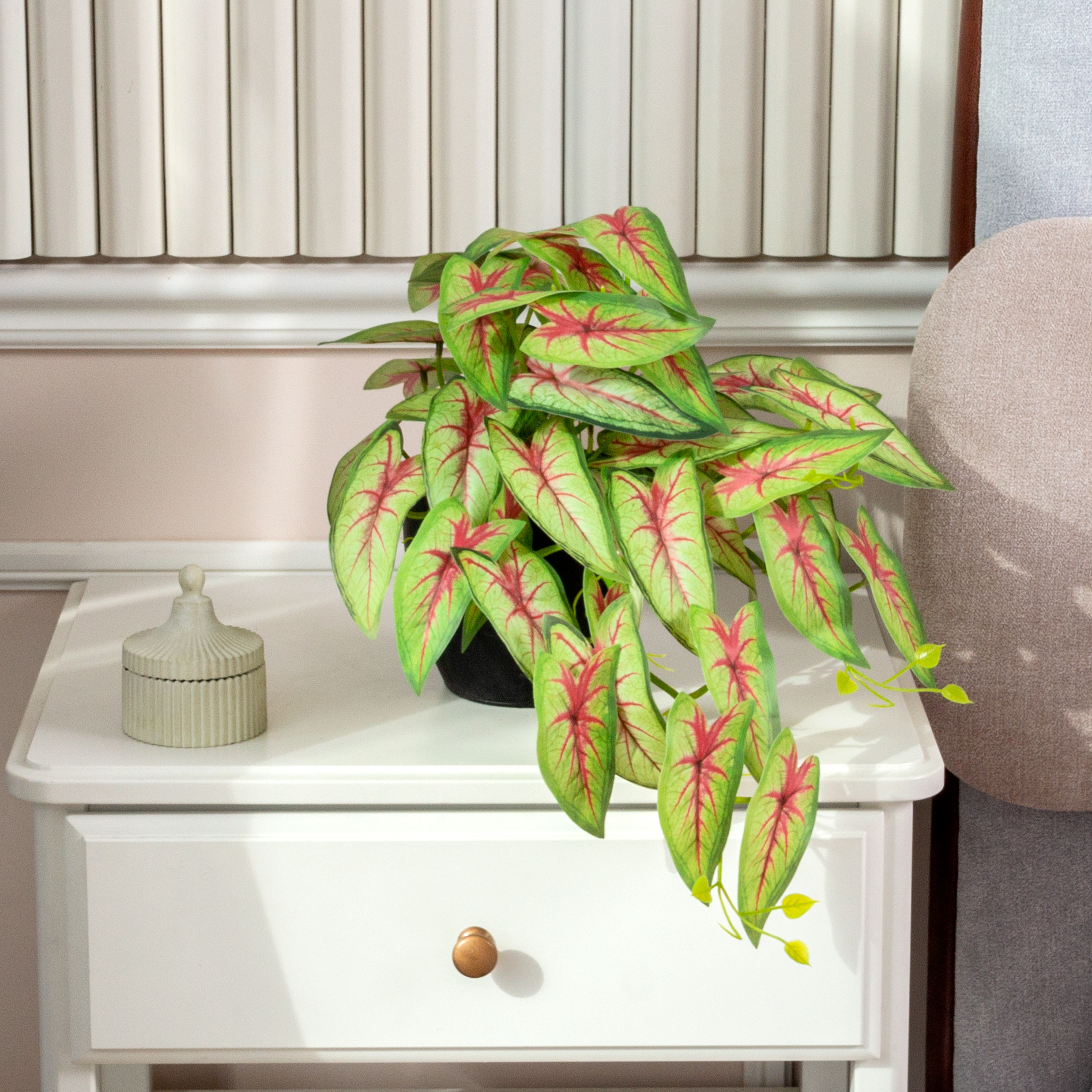 ЦС207-3(F) Сингониум искусственный, ампельный, зелено-бордовый_1