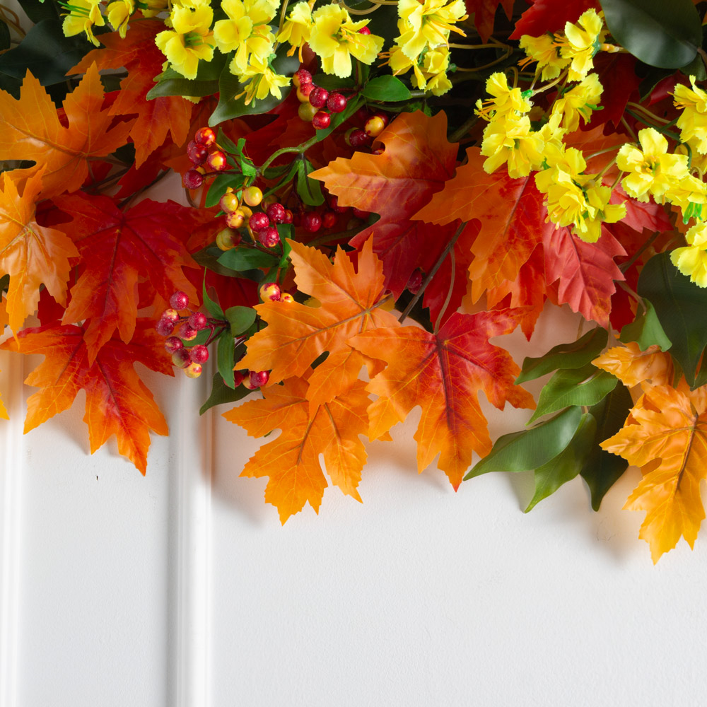 Л141-1(з)(F) Лиана искусственная осенняя  L100см, ширина 50см_4