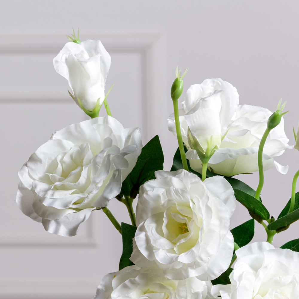 7141А/9149-04/23(F) Эустома искусственная 2 головы, 1 бутон,  h67см,  белая_2