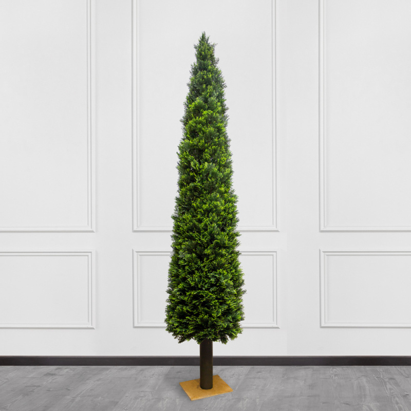 Т300/1466 Туя искусственная конус Люкс д/улицы h300см (искусственный ствол)