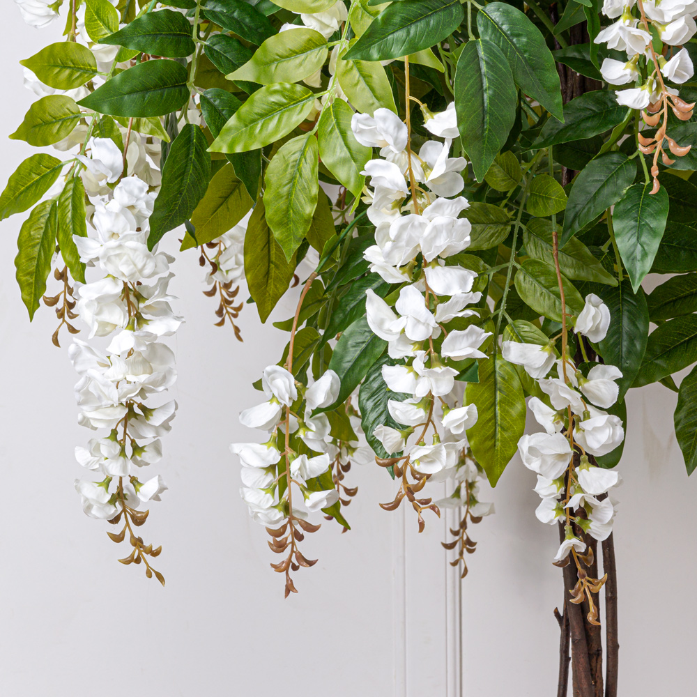 160/УК/424-1 Глициния(вистерия) искусственная h160см (латекс), белая_2