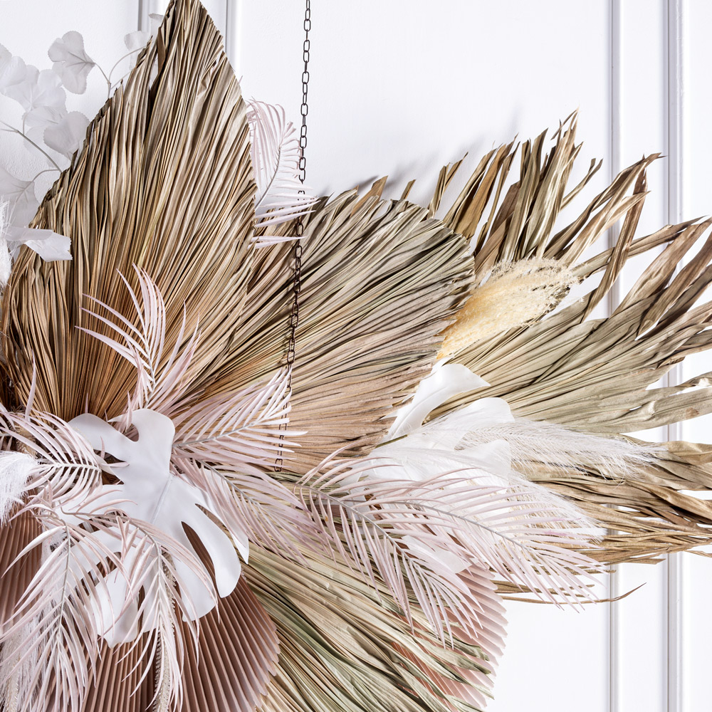 К358(F) Композиция искусственная настенная с сухоцветом 230*h130см_1