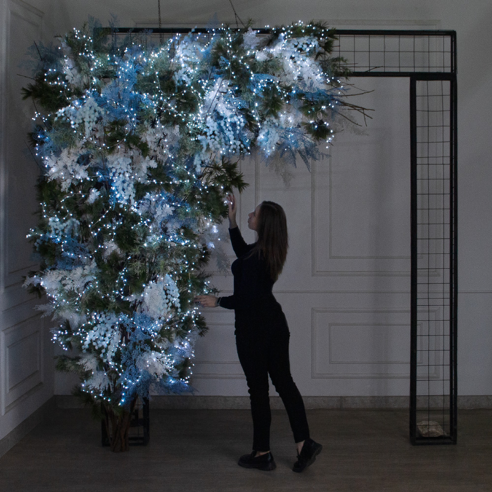 ДЛ187/СВ03х(Пр)(Fix)(F)Декор вход.группы h290см н/прутьях, прист.с гирляндой 