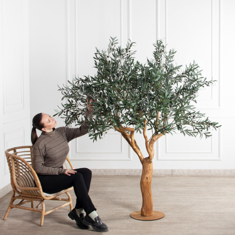 200/1Ст/ВИТ/465(Пр)(F) Оливковое дерево искусственное h200см на основании_1
