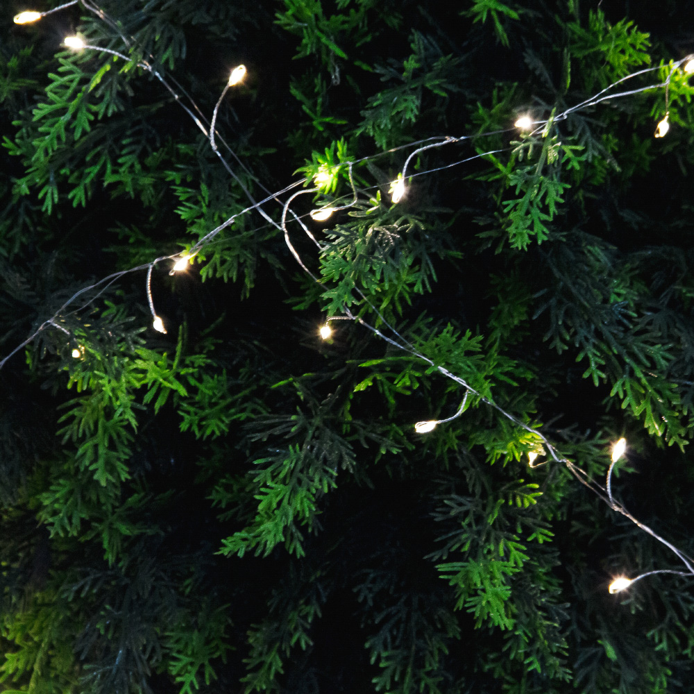 060/Ш/СВ03т/1460(Пр)(F) Туя искусственная шар с гирляндой Роса  h70см, d60см_4