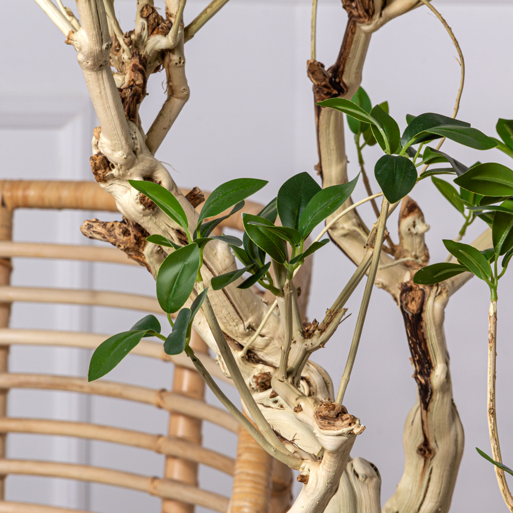 БЛ110/Д3/516 Бонсай искусственный Фикус Микрокарпа h110см в интерьерном кашпо_2