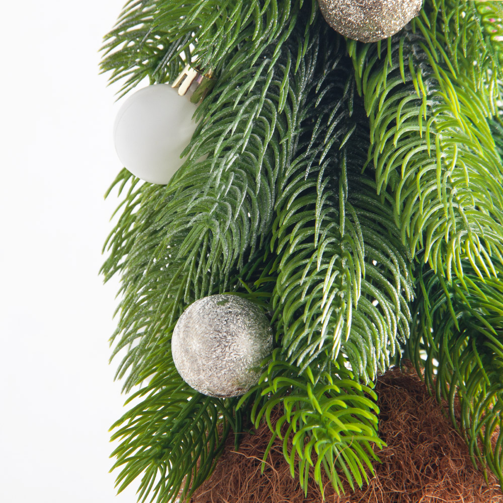 ККД15/289-2(Пр)(F) Кокедама искусственная Ёлочка малая d15см_3