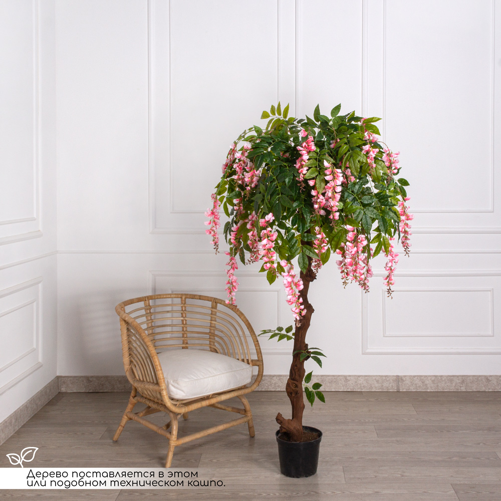 160/ОС/424-3(Пр) Глициния(вистерия) искусственная h160см (латекс), розовая_1