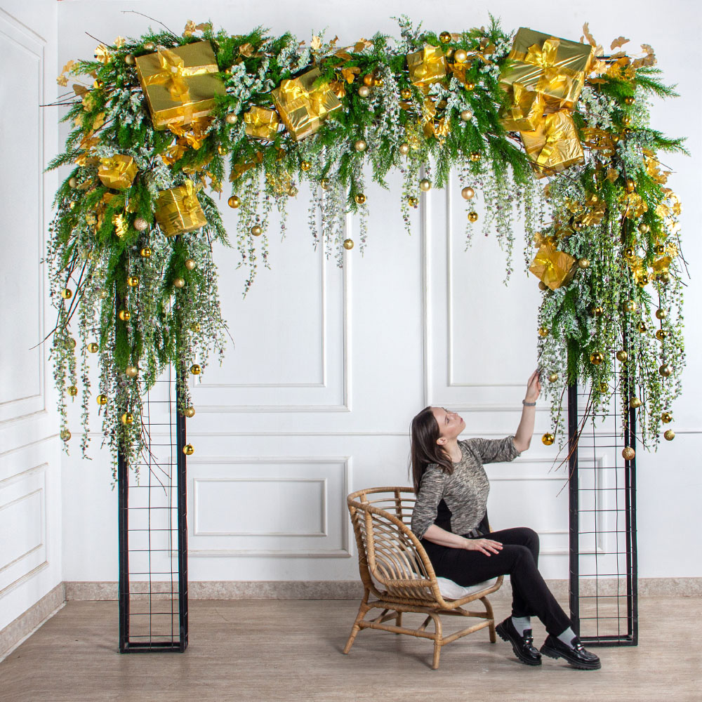 ДЛ189(Пр)(Fix)(F)Декор вход.группы h210см н/прутьях, прист.золото_3