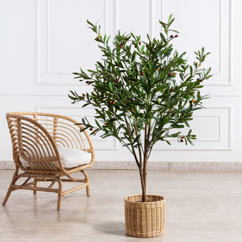 120/РН/4655(Пр)(F) Оливковое дерево искусственное с плодами h120см