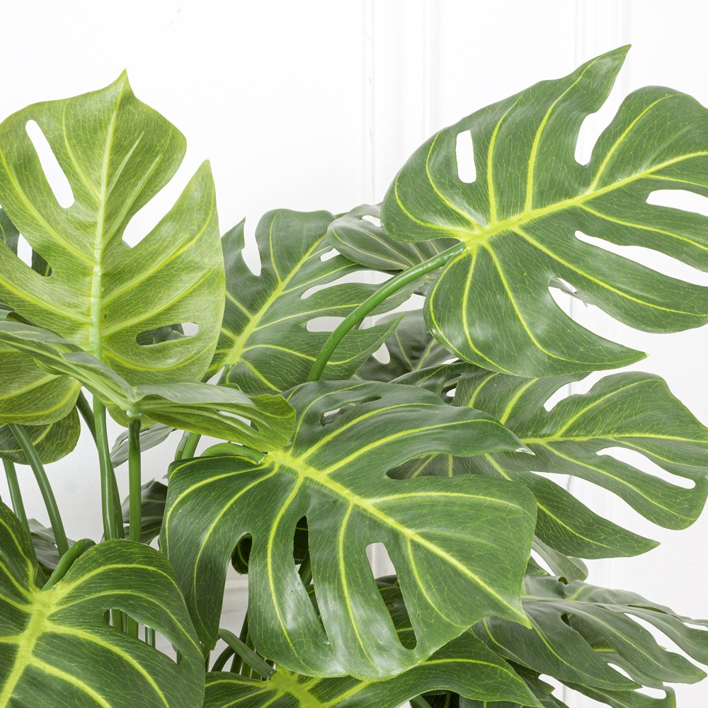 К065*5(F) Монстера искусственная куст h65см (латекс) в кашпо_4