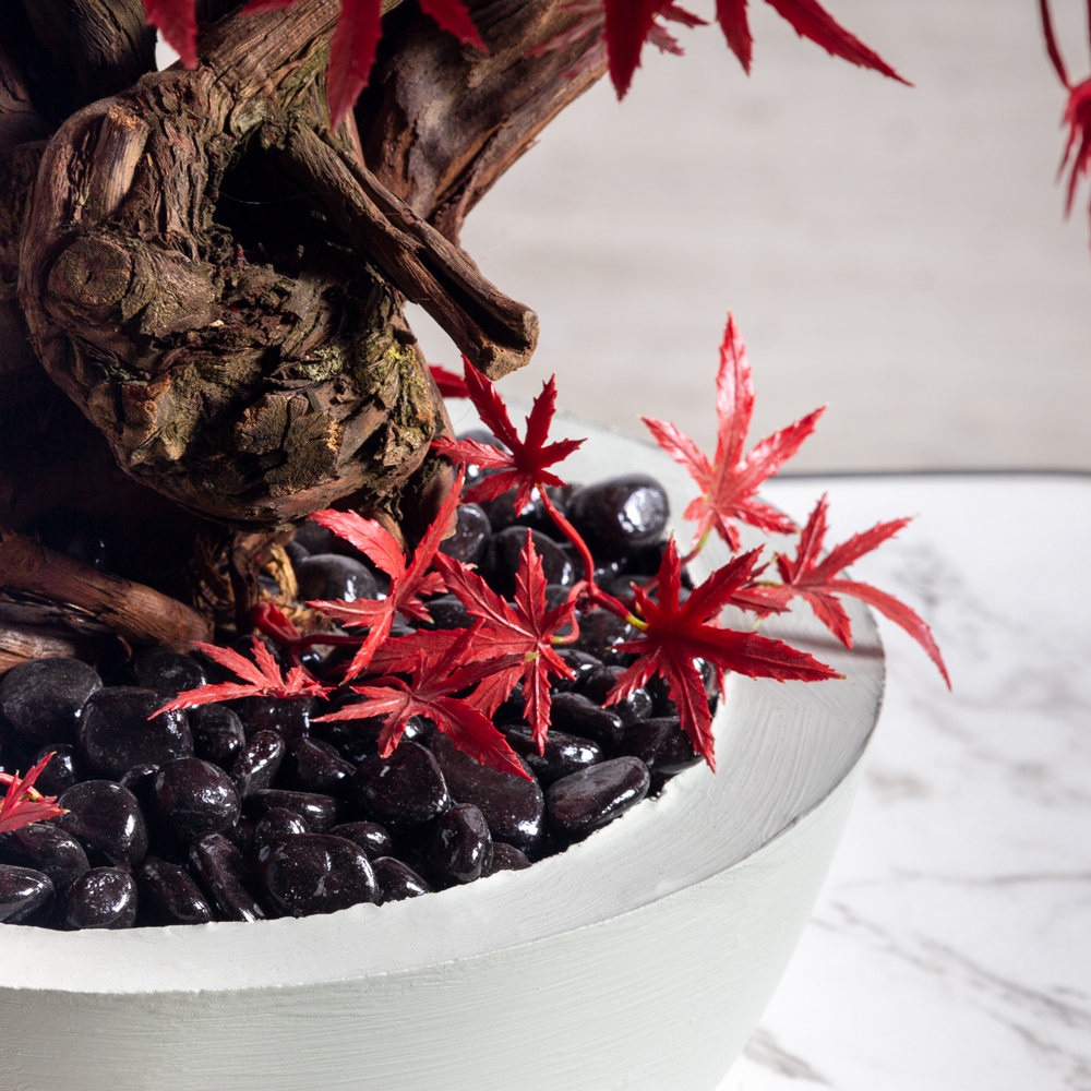 БЛ060/ОС/606-1(Пр) Клен искусственный веерный, мелкий h60см в интерьерном кашпо