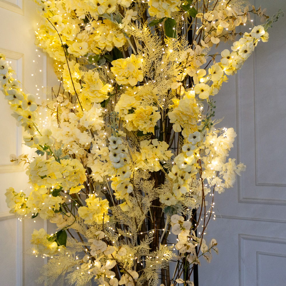 ДЛ173/СВ03(Пр)(Fix)(F) Декор входной группы h300 см на прутьях с гирляндой,пристенный,кремовый_4