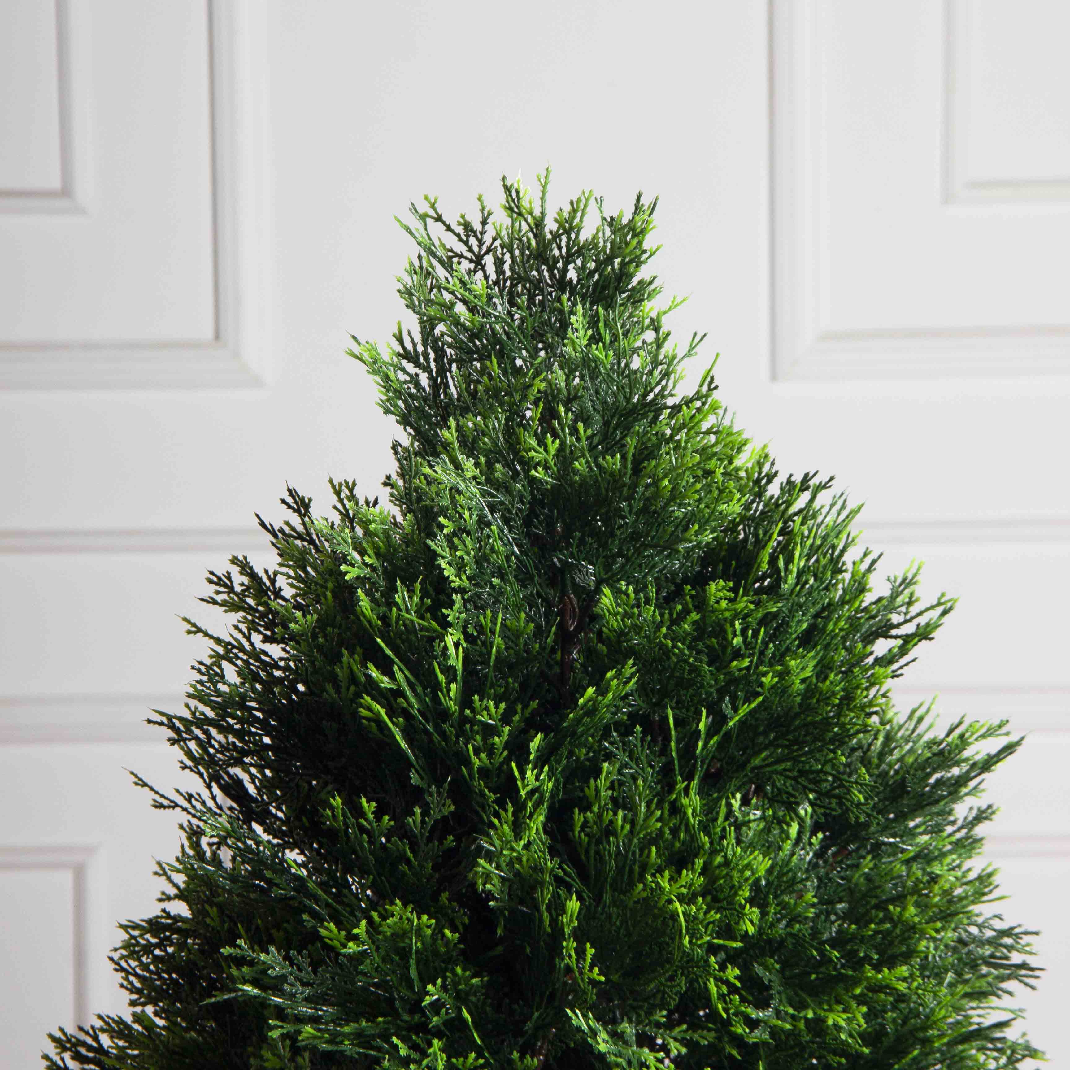 Т120/1466(F) Туя искусственная конус Люкс д/улицы h120см (искусственный ствол)_4