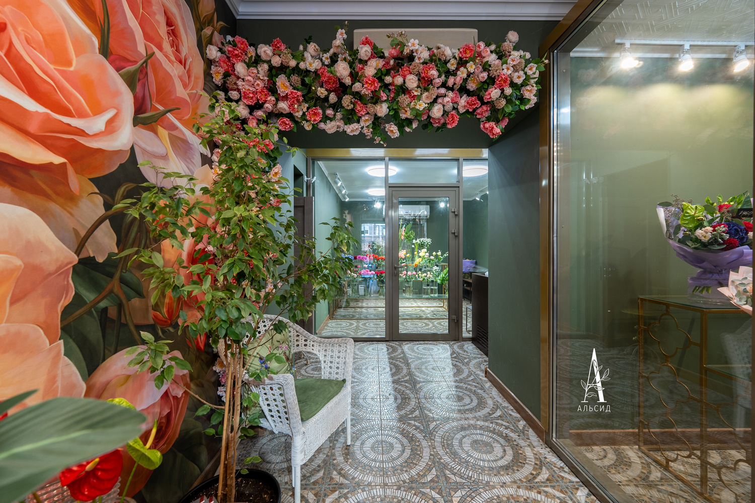 Л84 Лиана искусственная цветочная L100см_4