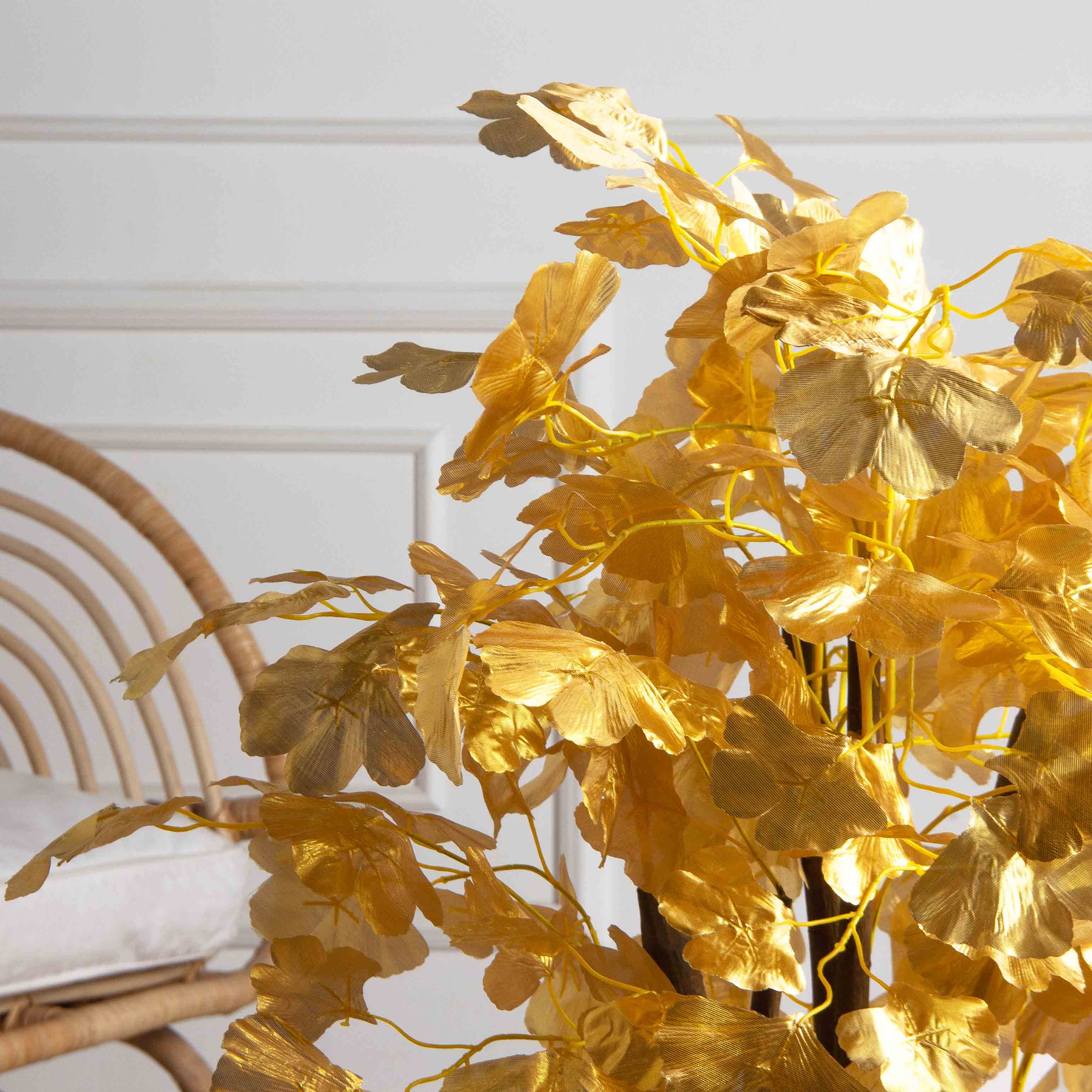 090/РН/176(з)(F) Дерево искусственное Гинкго h90см золотое_3