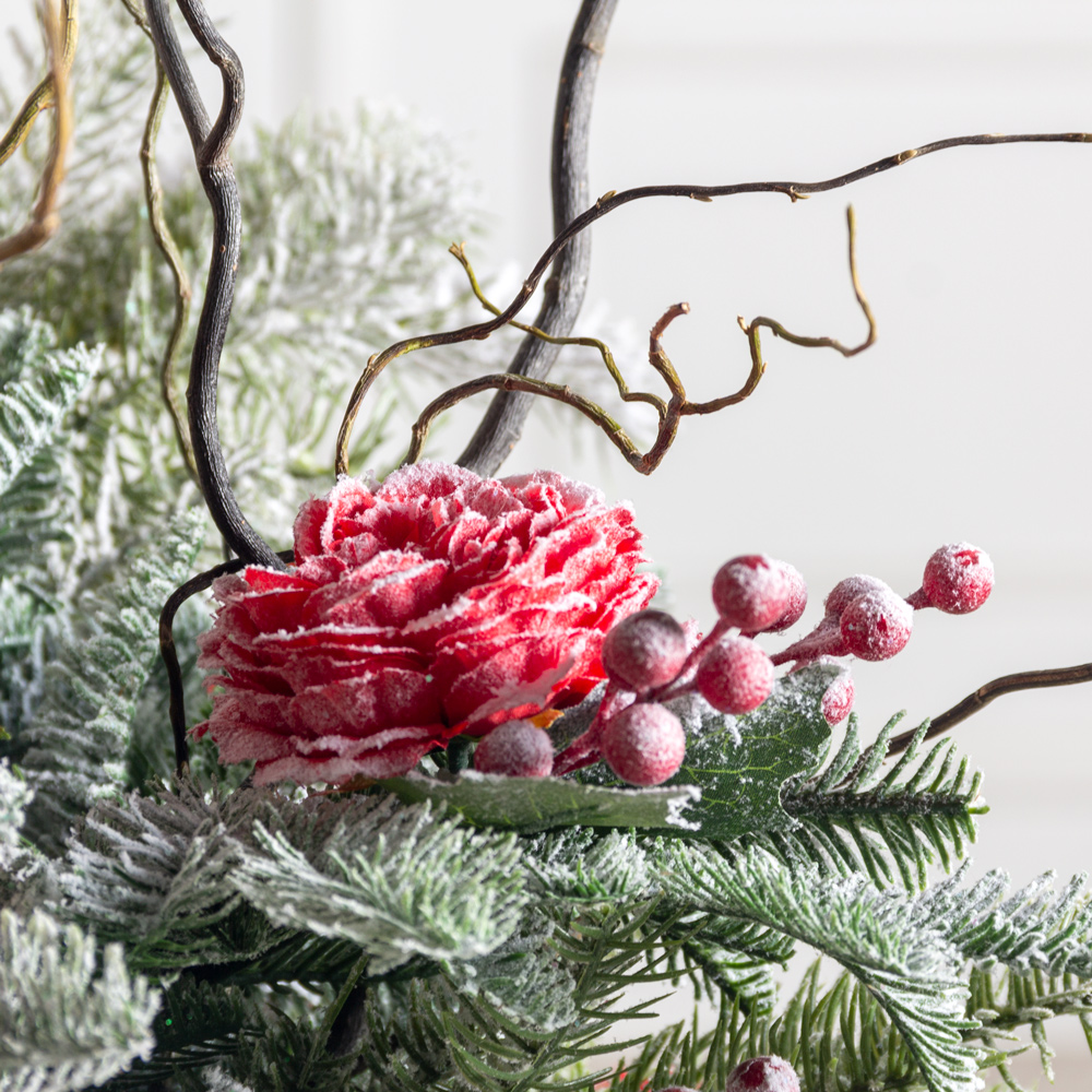 КНг64(F) Композиция искусственная НГ хвойная с ягодами в кашпо_4